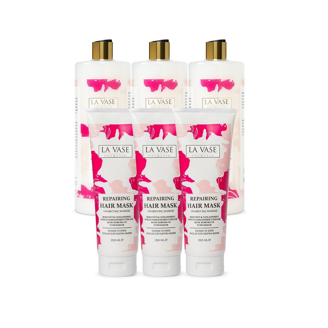 La Vesa Keratin 3’lü Şampuan + 3’lü Maske