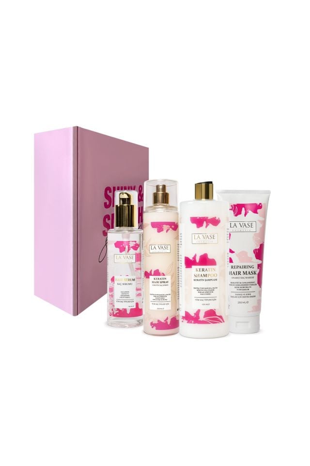 Keratin 4'lü Saç Seti + Kutulu Gönderim + Duş Jeli Hediyeli