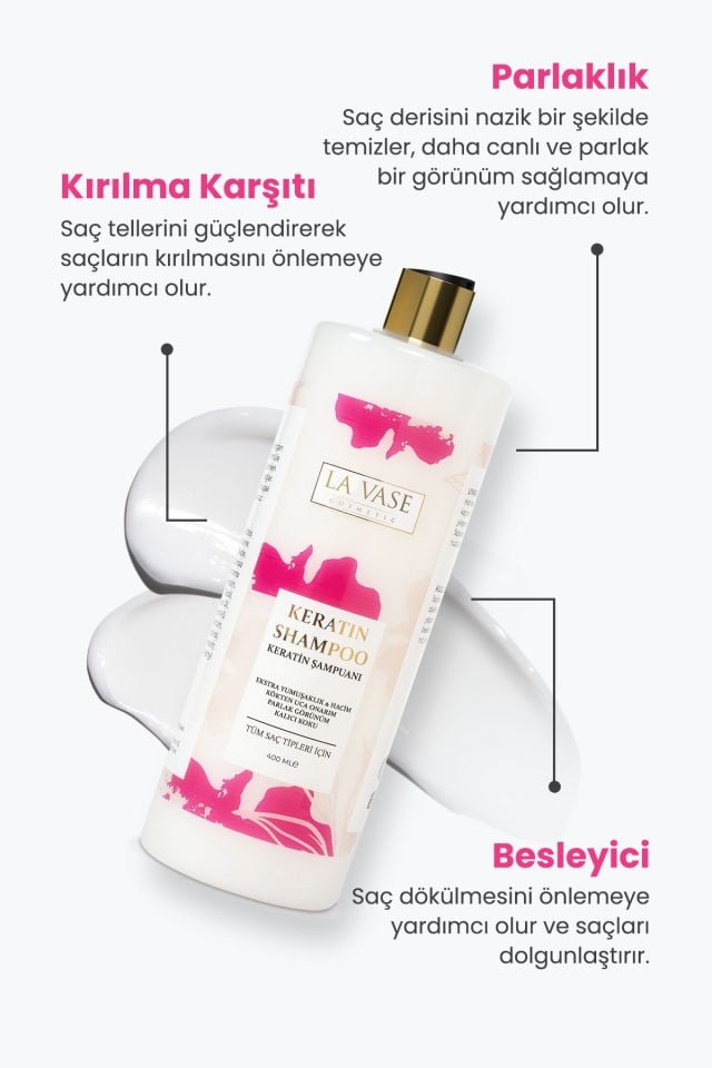 La Vase 3'Lü Keratin Şampuan