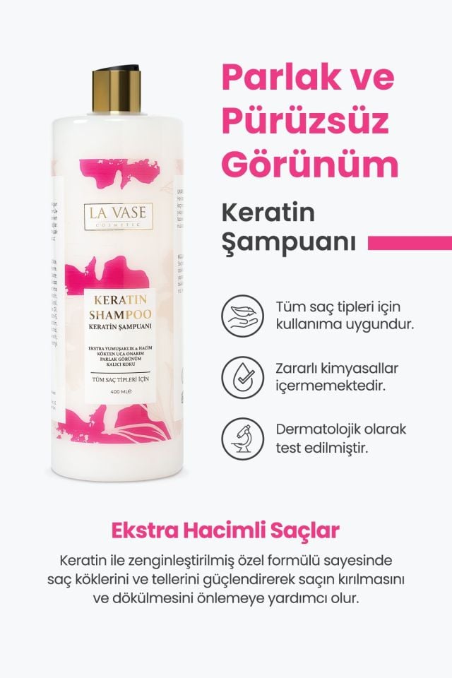 La Vesa 3'Lü Keratin Şampuan