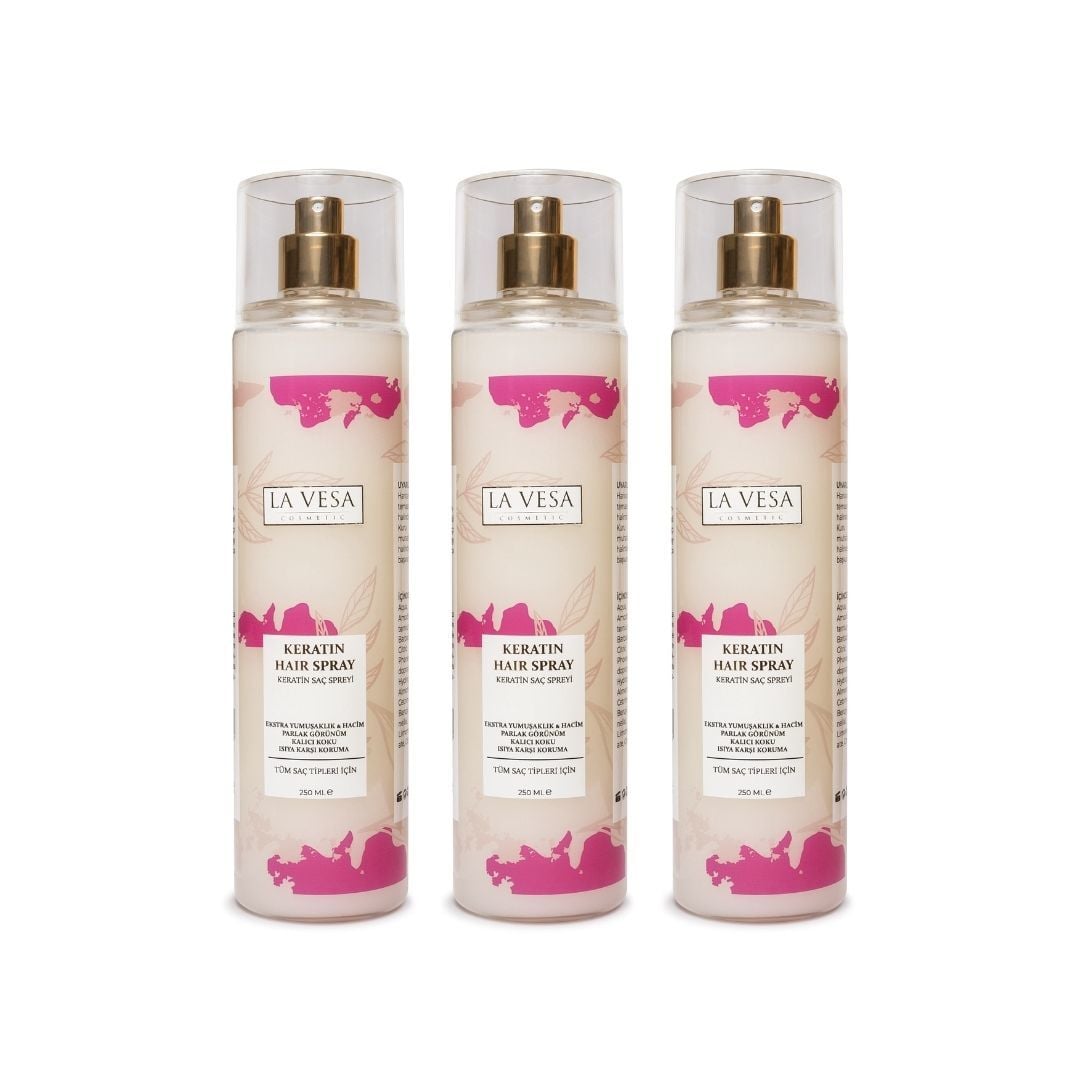 La Vase 3'Lü Keratin Saç Spreyi