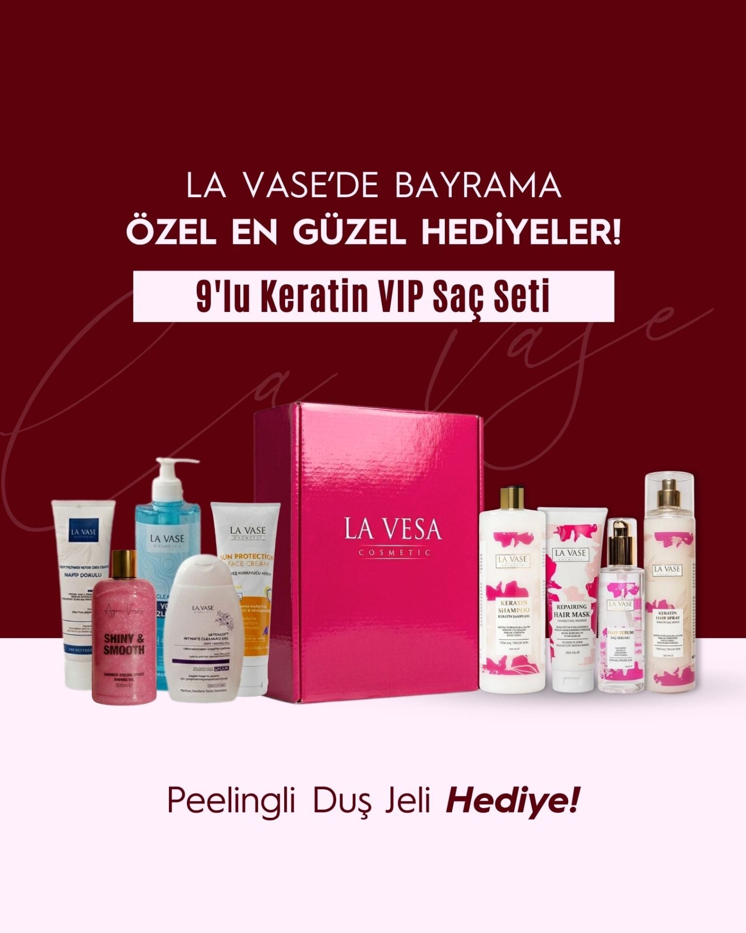 La Vase Keratin Vip Set + Duş Jeli Hediyeli
