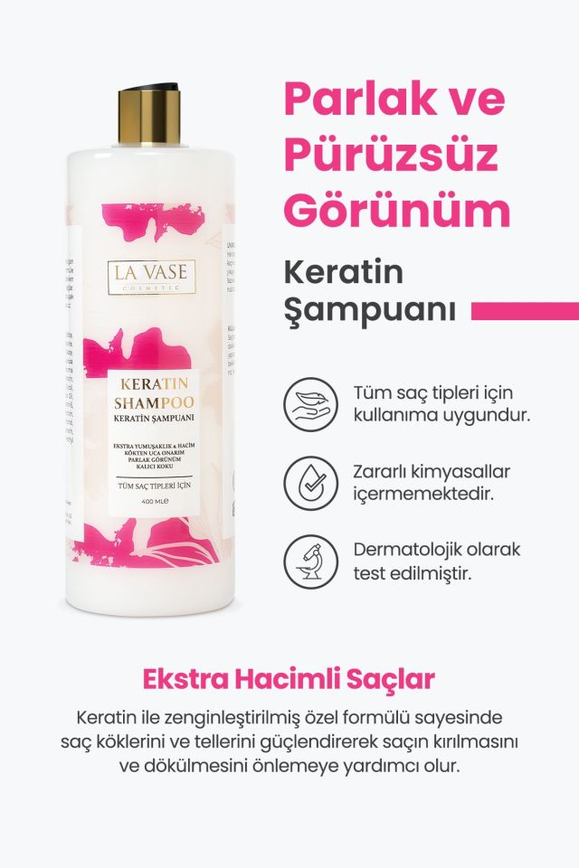 La Vesa Keratin 3’lü Şampuan + 3’lü Maske