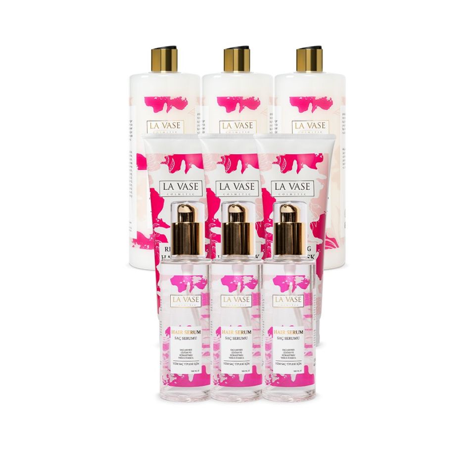 La Vase Keratin 3 Şampuan+3 Maske+3 Serum