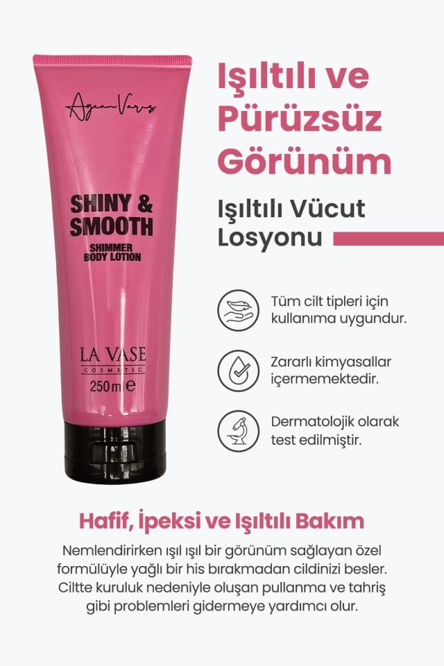 La Vase Limited Edition Biotin Şampuan & Shimmer Duş Jeli & Shimmer Vücut Losyonu