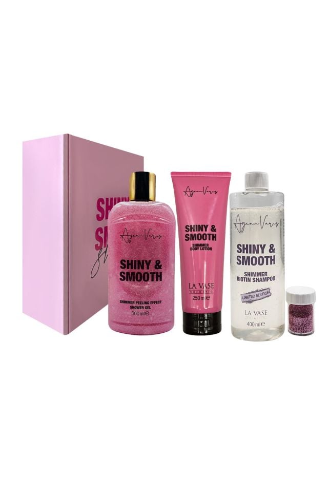 La Vase Limited Edition Biotin Şampuan & Shimmer Duş Jeli & Shimmer Vücut Losyonu
